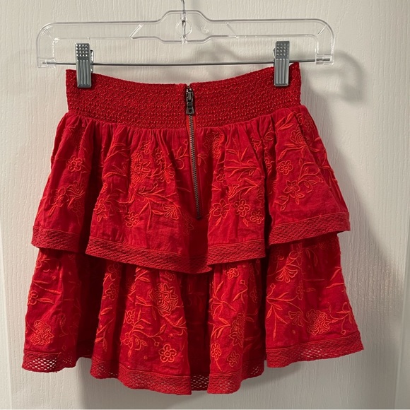 NEW Alice & Olivia mini skirt - Red * NWT - Picture 4 of 11